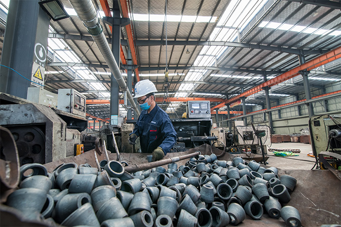 胶南网架配件-锥头加工车间